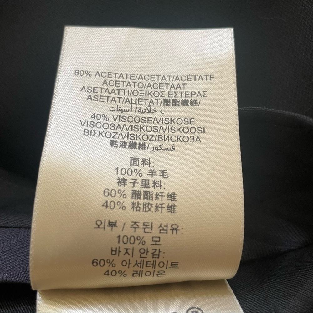 Burberry Wool Twill Tailored Black Trousers Size 48 / 14 US - Picture 8 of 11
